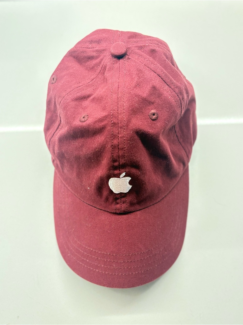 Apple Burgundy Logo Baseball Hat
